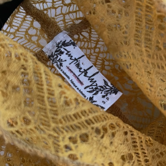 Intimately Free XS Sheer Layering Top Mustard - Picture 2 of 9